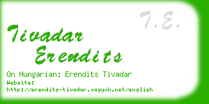 tivadar erendits business card